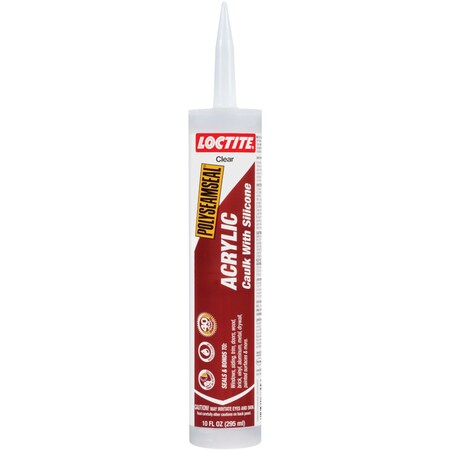 Loctite Polyseamseal Clear Acrylic/Silicone Multipurpose Caulk Sealant 10 oz 1507593